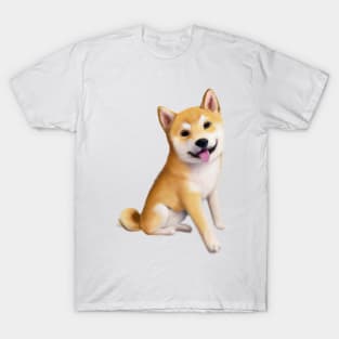 Cute Shiba Inu Drawing T-Shirt